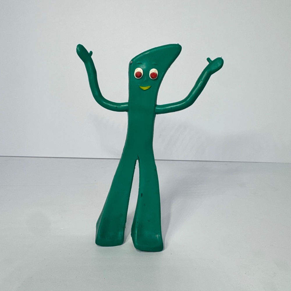 Vintage Gumby Jesco Bendable Figure 6 Inch Green Rubber Toy 1980s Hong Kong
